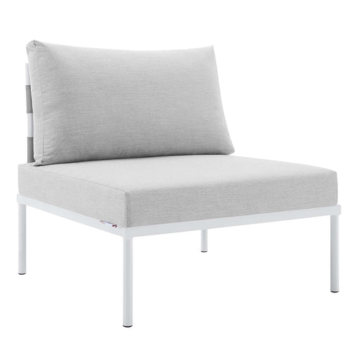 Harmony Sunbrella® Outdoor Patio Aluminum Armless Chair - alternate angle view