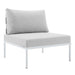 Harmony Sunbrella® Outdoor Patio Aluminum Armless Chair - alternate angle view