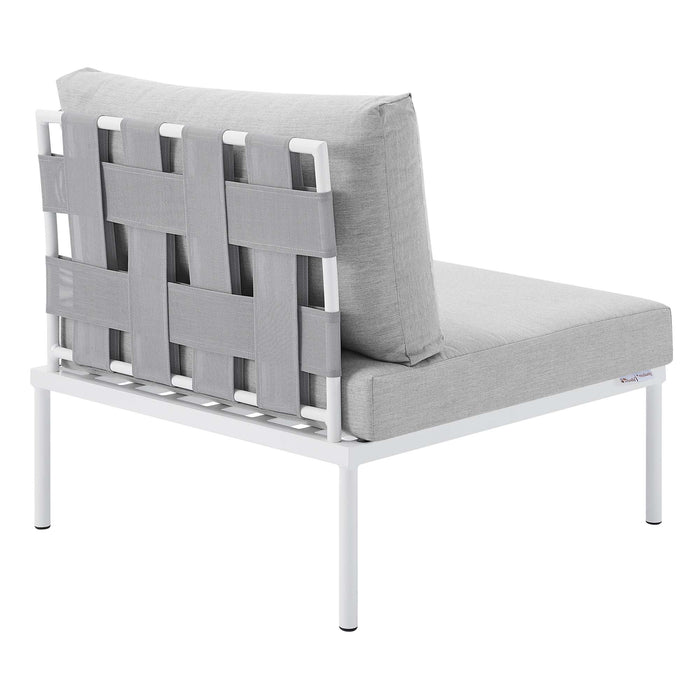 Harmony Sunbrella® Outdoor Patio Aluminum Armless Chair - view 6