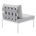 Harmony Sunbrella® Outdoor Patio Aluminum Armless Chair - view 6