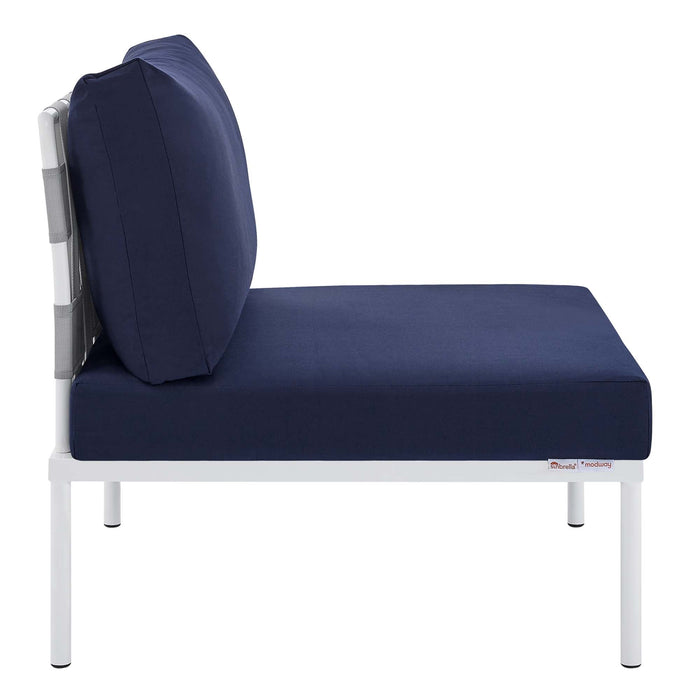 Harmony Sunbrella® Outdoor Patio Aluminum Armless Chair - view 13
