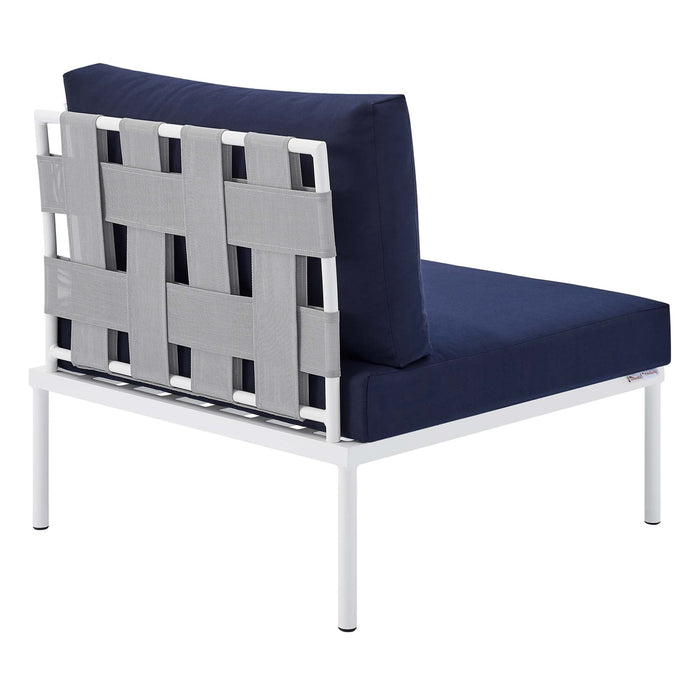 Harmony Sunbrella® Outdoor Patio Aluminum Armless Chair - view 14