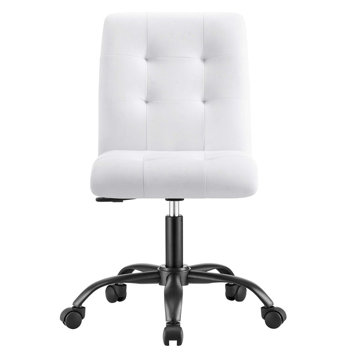 Prim Armless Vegan Leather Office Chair