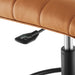 Ripple Armless Vegan Leather Drafting Chair Black Tan