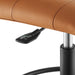 Prim Armless Vegan Leather Drafting Chair Black Tan