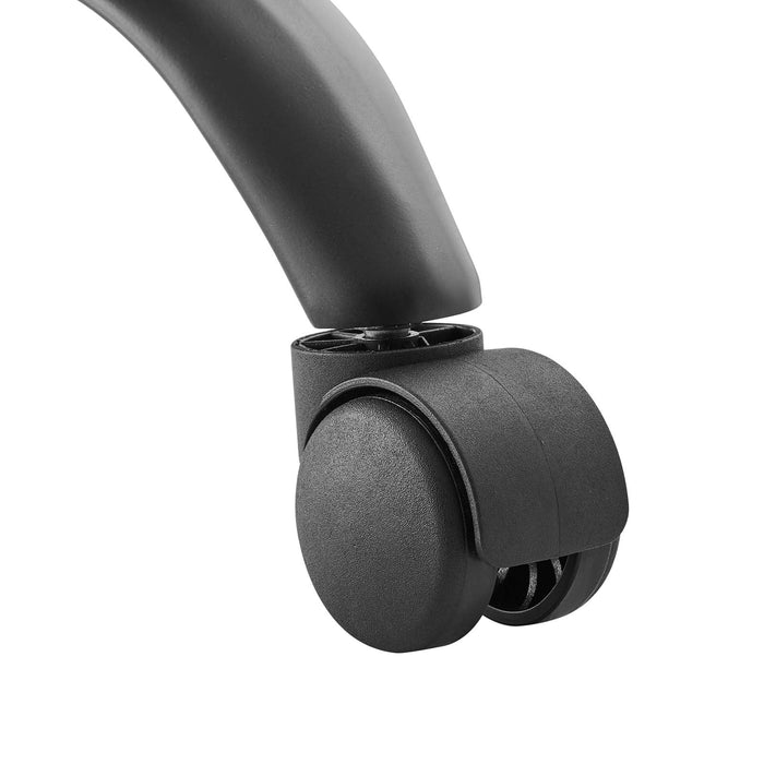 Prim Armless Vegan Leather Drafting Chair – Modern Swivel Stool with Tufted Design for Comfort