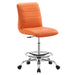 Modway Ripple Armless Vegan Leather Drafting Chair Living Room Furniture - View 18