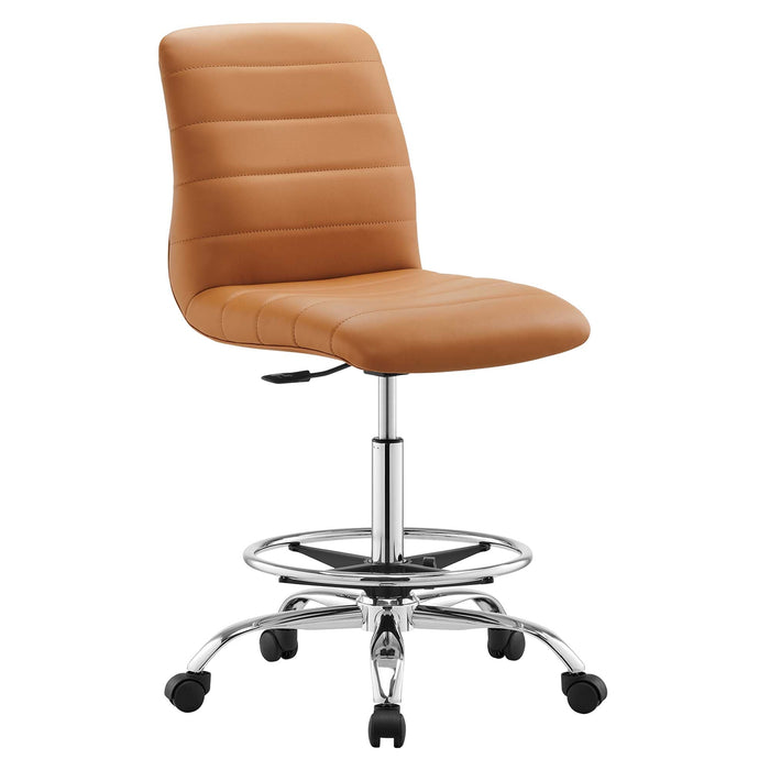 Modway Ripple Armless Vegan Leather Drafting Chair Living Room Furniture - View 45