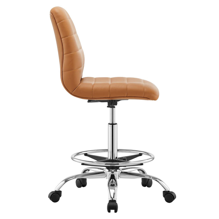 Modway Ripple Armless Vegan Leather Drafting Chair Living Room Furniture - View 29