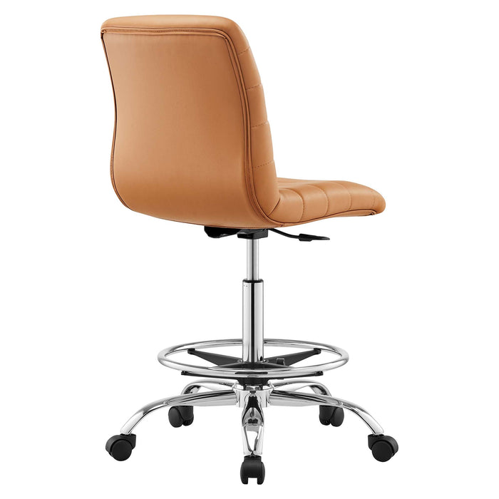 Modway Ripple Armless Vegan Leather Drafting Chair Living Room Furniture - View 30