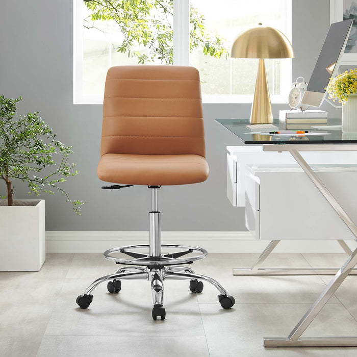 Modway Ripple Armless Vegan Leather Drafting Chair Living Room Furniture - View 28