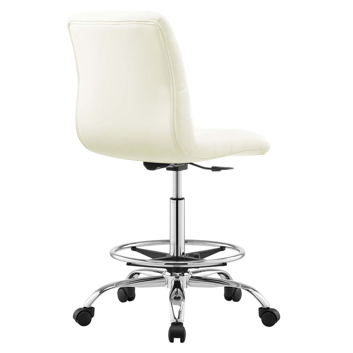 Modway Ripple Armless Vegan Leather Drafting Chair Living Room Furniture - View 40