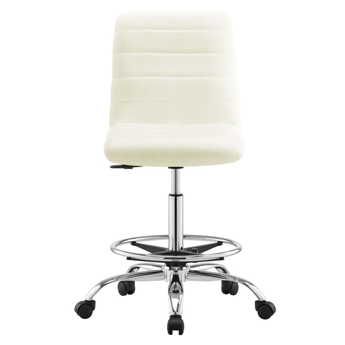 Modway Ripple Armless Vegan Leather Drafting Chair Living Room Furniture - View 41