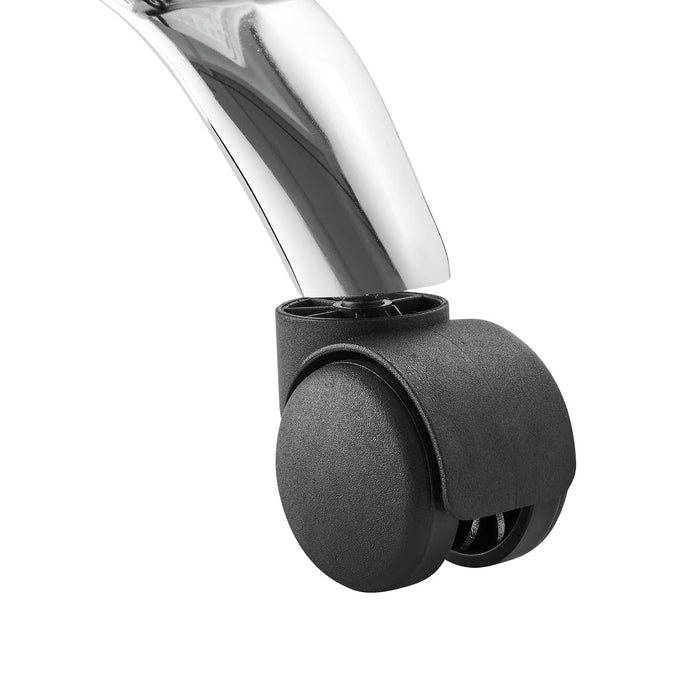 Prim Armless Vegan Leather Drafting Chair – Modern Swivel Stool with Tufted Design for Comfort