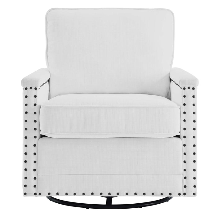 Ashton Upholstered Fabric Swivel Chair