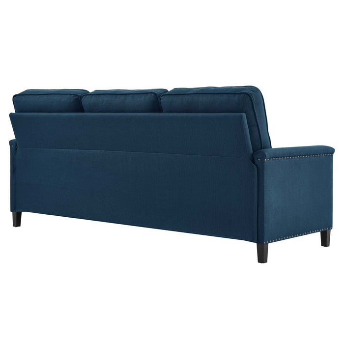 Ashton Upholstered Fabric Sectional Sofa - Modern Comfort with Classic Nailhead Trim Design