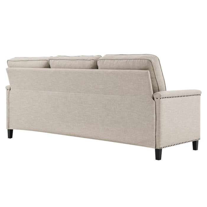 Ashton Upholstered Fabric Sectional Sofa - Modern Comfort with Classic Nailhead Trim Design