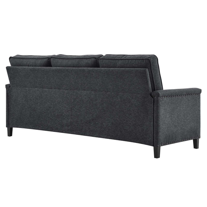 Ashton Upholstered Fabric Sectional Sofa - Modern Comfort with Classic Nailhead Trim Design
