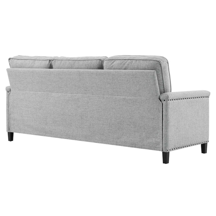 Ashton Upholstered Fabric Sectional Sofa - Modern Comfort with Classic Nailhead Trim Design