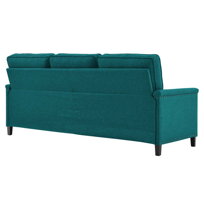 Ashton Upholstered Fabric Sectional Sofa - Modern Comfort with Classic Nailhead Trim Design