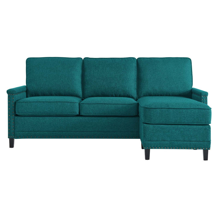 Ashton Upholstered Fabric Sectional Sofa - Modern Comfort with Classic Nailhead Trim Design