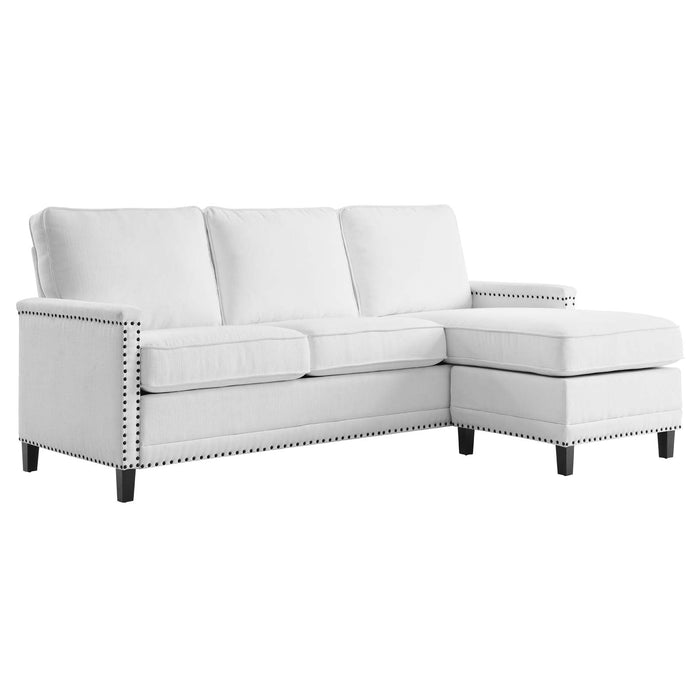 Ashton Upholstered Fabric Sectional Sofa - Modern Comfort with Classic Nailhead Trim Design