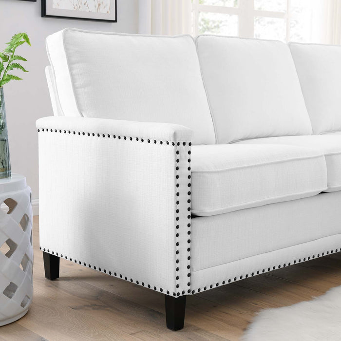 Ashton Upholstered Fabric Sectional Sofa - Modern Comfort with Classic Nailhead Trim Design