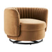 Embrace Tufted Performance Velvet Swivel Chair - alternate angle view