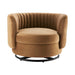 Embrace Tufted Performance Velvet Swivel Chair - view 6