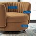 Embrace Tufted Performance Velvet Swivel Chair - detail close-up