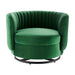 Embrace Tufted Performance Velvet Swivel Chair - view 13
