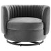 Embrace Tufted Performance Velvet Swivel Chair - view 20