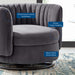 Embrace Tufted Performance Velvet Swivel Chair - view 17