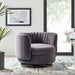 Embrace Tufted Performance Velvet Swivel Chair - view 15