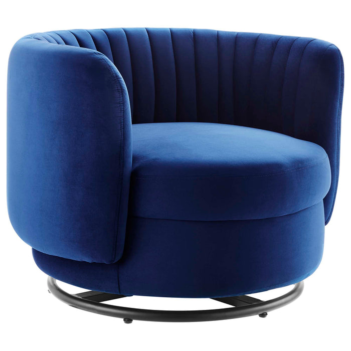 Embrace Tufted Performance Velvet Swivel Chair - view 23