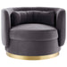 Modway Relish Performance Velvet Swivel Chair Living Room Furniture - Lifestyle View