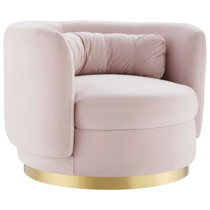 Modway Relish Performance Velvet Swivel Chair Living Room Furniture - Installation View