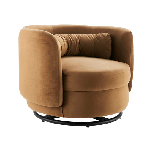 Relish Performance Velvet Swivel Chair - alternate angle view