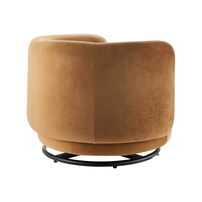 Relish Performance Velvet Swivel Chair - view 5