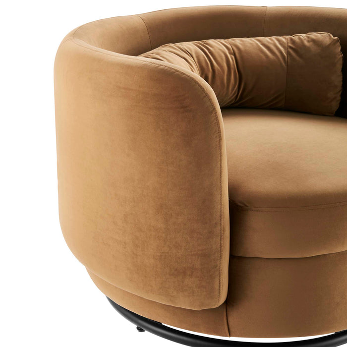 Relish Performance Velvet Swivel Chair - view 7