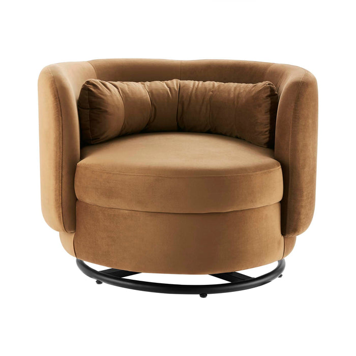 Relish Performance Velvet Swivel Chair - view 6