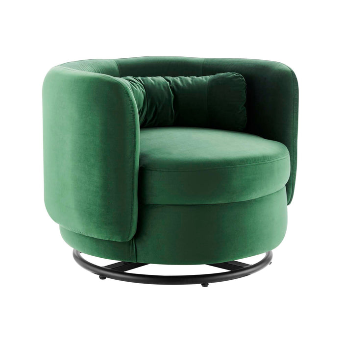 Relish Performance Velvet Swivel Chair - view 9