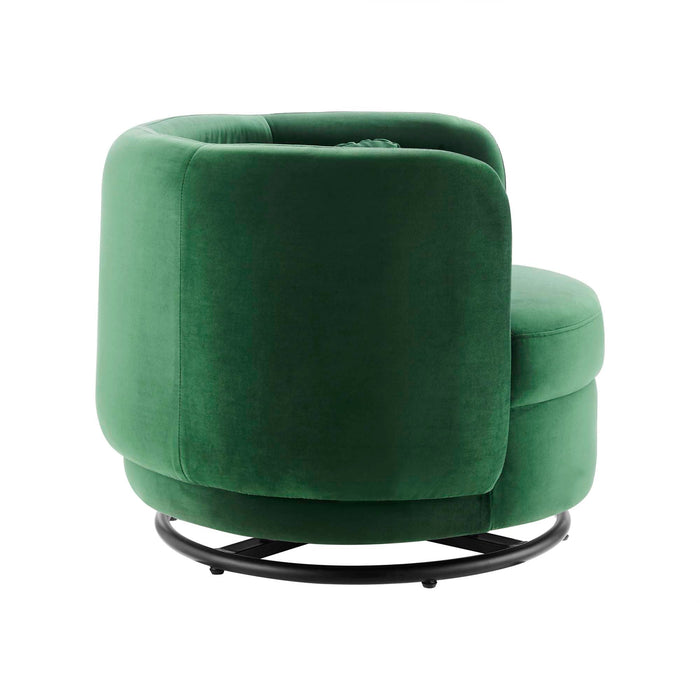 Relish Performance Velvet Swivel Chair - view 11