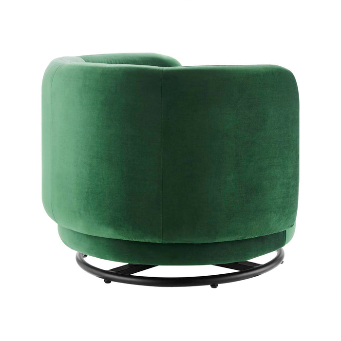 Relish Performance Velvet Swivel Chair - view 12