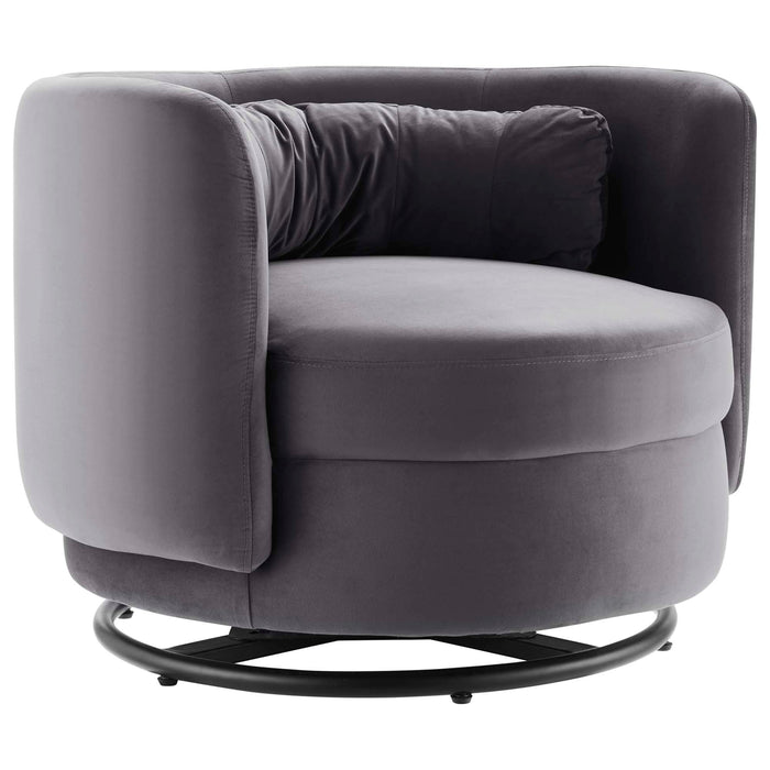 Relish Performance Velvet Swivel Chair - view 16