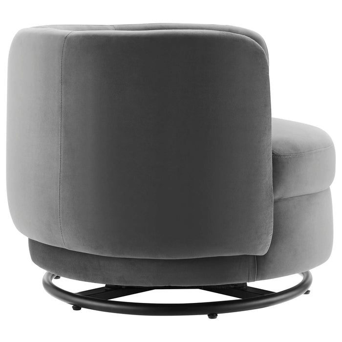 Relish Performance Velvet Swivel Chair - view 18