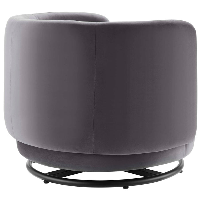 Relish Performance Velvet Swivel Chair - view 19