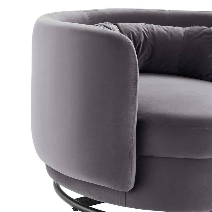 Relish Performance Velvet Swivel Chair - view 21