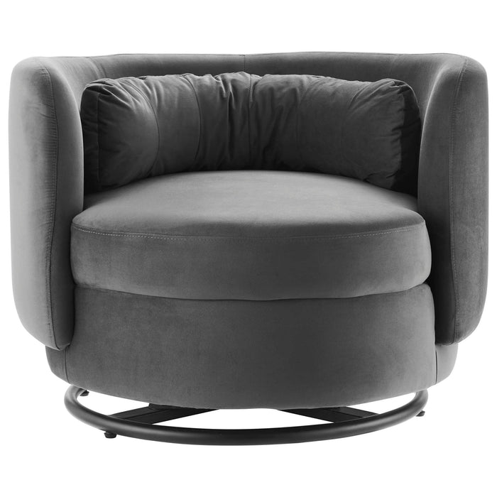 Relish Performance Velvet Swivel Chair - view 20