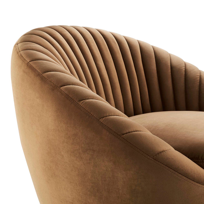 Whirr Tufted Performance Velvet Swivel Chair - view 7